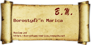 Borostyán Marica névjegykártya